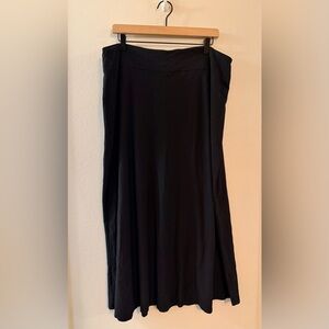 Talbots Neutral Black Pull On Maxi Skirt - Size 2X PETITE